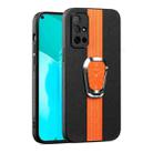 For Honor 30S Magnetic Litchi Leather Back Phone Case with Holder(Orange) - 1