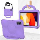 For Xiaomi Redmi Pad SE 11 2023 Handle Football Shaped EVA Shockproof Tablet Case(Light Purple) - 1