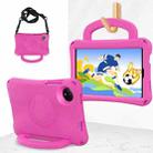 For Redmi Pad SE 8.7 2024 Handle Football Shaped EVA Shockproof Tablet Case(Rose Red) - 1