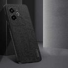 For Realme GT 6 Tree Bark Leather Shockproof Phone Case(Black) - 3