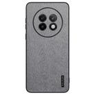 For Realme 13 Pro+ Tree Bark Leather Shockproof Phone Case(Grey) - 1