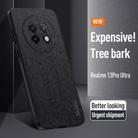 For Realme 13 Pro+ Tree Bark Leather Shockproof Phone Case(Grey) - 3