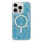 For iPhone 15 Pro Max Shell Texture Multicolor MagSafe TPU Phone Case(Sky Blue) - 1