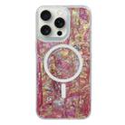 For iPhone 15 Pro Shell Texture Multicolor MagSafe TPU Phone Case(Roige) - 1