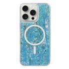 For iPhone 15 Pro Shell Texture Multicolor MagSafe TPU Phone Case(Sky Blue) - 1