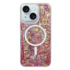 For iPhone 15 Plus Shell Texture Multicolor MagSafe TPU Phone Case(Roige) - 1