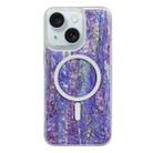 For iPhone 15 Plus Shell Texture Multicolor MagSafe TPU Phone Case(Purple) - 1