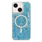 For iPhone 14 Plus Shell Texture Multicolor MagSafe TPU Phone Case(Sky Blue) - 1