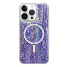 For iPhone 14 Pro Shell Texture Multicolor MagSafe TPU Phone Case(Purple) - 1