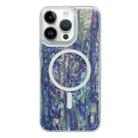 For iPhone 14 Pro Max Shell Texture Multicolor MagSafe TPU Phone Case(Peacock Blue) - 1