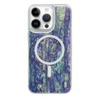 For iPhone 13 Pro Shell Texture Multicolor MagSafe TPU Phone Case(Peacock Blue) - 1