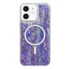 For iPhone 11 Shell Texture Multicolor MagSafe TPU Phone Case(Purple) - 1