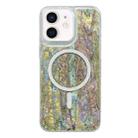 For iPhone 11 Shell Texture Multicolor MagSafe TPU Phone Case(Olive Colour) - 1