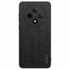 For OPPO A3 Pro China Tree Bark Leather Shockproof Phone Case(Black) - 1