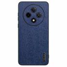 For OPPO A3 Pro Tree Bark Leather Shockproof Phone Case(Blue) - 1