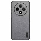 For OPPO A3 Pro Tree Bark Leather Shockproof Phone Case(Grey) - 1