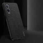 For OPPO K12X Tree Bark Leather Shockproof Phone Case(Black) - 3