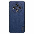 For OPPO A3 China Tree Bark Leather Shockproof Phone Case(Blue) - 1