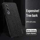 For OPPO A3 Pro India Tree Bark Leather Shockproof Phone Case(Grey) - 3