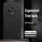 For  OPPO Reno12 F 5G Tree Bark Leather Shockproof Phone Case(Grey) - 2