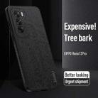 For OPPO Reno12 Pro Global Tree Bark Leather Shockproof Phone Case(Black) - 3