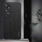 For OPPO A60 4G Global Tree Bark Leather Shockproof Phone Case(Black) - 2