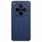 For OPPO Find X8 Pro Tree Bark Leather Shockproof Phone Case(Blue) - 1