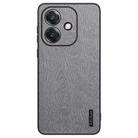 For OPPO  A5 Pro Global Tree Bark Leather Shockproof Phone Case(Grey) - 1