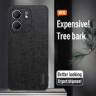 For OPPO A5X Tree Bark Leather Shockproof Phone Case(Grey) - 2
