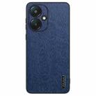 For Xiaomi Redmi 13C 5G Tree Bark Leather Shockproof Phone Case(Blue) - 1