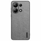 For Xiaomi Redmi 10 Tree Bark Leather Shockproof Phone Case(Grey) - 1