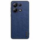 For Xiaomi Redmi 10 Tree Bark Leather Shockproof Phone Case(Blue) - 1