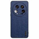 For Xiaomi 14 Ultra Tree Bark Leather Shockproof Phone Case(Blue) - 1