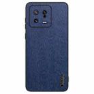 For Xiaomi  13 Tree Bark Leather Shockproof Phone Case(Blue) - 1