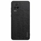 For Xiaomi Redmi K50 Pro Tree Bark Leather Shockproof Phone Case(Black) - 1