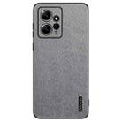 For Xiaomi Redmi Note 12 4G Global Tree Bark Leather Shockproof Phone Case(Grey) - 1