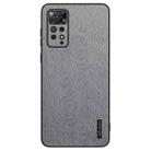 For Xiaomi Redmi Note 11 Pro Global Tree Bark Leather Shockproof Phone Case(Grey) - 1