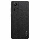 For Xiaomi Redmi Note12S 4G Tree Bark Leather Shockproof Phone Case(Black) - 1