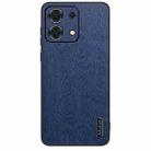 For Xiaomi Redmi Note 13 Pro 5G Tree Bark Leather Shockproof Phone Case(Blue) - 1