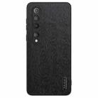 For Xiaomi Mi 10 Tree Bark Leather Shockproof Phone Case(Black) - 1