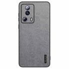 For Xiaomi Civi 2 Tree Bark Leather Shockproof Phone Case(Grey) - 1