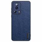 For Xiaomi Civi 2 Tree Bark Leather Shockproof Phone Case(Blue) - 1