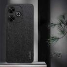 For Xiaomi Redmi Note 13R Tree Bark Leather Shockproof Phone Case(Grey) - 2