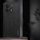 For Xiaomi Redmi K70E Tree Bark Leather Shockproof Phone Case(Black) - 2