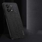 For Xiaomi Redmi K70E Tree Bark Leather Shockproof Phone Case(Black) - 3