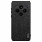 For Xiaomi Redmi 14C 4G Tree Bark Leather Shockproof Phone Case(Black) - 1