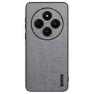 For Xiaomi Redmi 14C 4G Tree Bark Leather Shockproof Phone Case(Grey) - 1