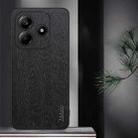 For Xiaomi Redmi Note 14 5G Tree Bark Leather Shockproof Phone Case(Black) - 2