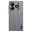 For Xiaomi Redmi Note 14 5G Tree Bark Leather Shockproof Phone Case(Grey) - 1