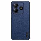 For Xiaomi Redmi Note 14 5G Tree Bark Leather Shockproof Phone Case(Blue) - 1